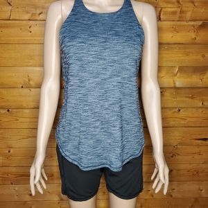 ❤️ Lululemon workout tank top navy blue athletic built in bra Size S/M